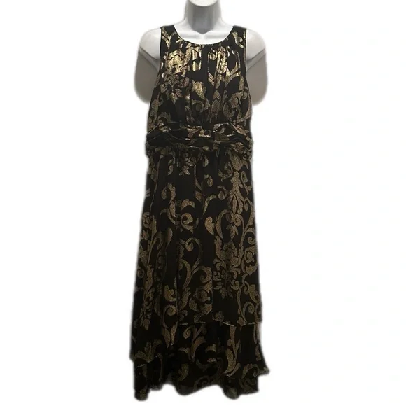 J. Taylor black & gold dress - Picture 2 of 11